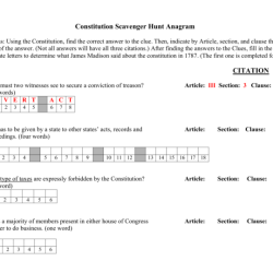 Answer key constitution scavenger hunt