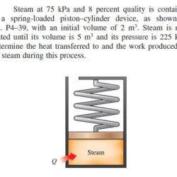 Steam at 75 kpa and 8 percent