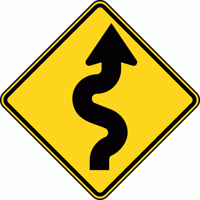 Illustrates kentucky need danger clipart winding smartsign roadtrafficsigns respond roads