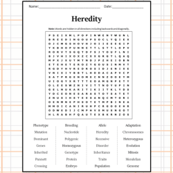 Principles of heredity word search