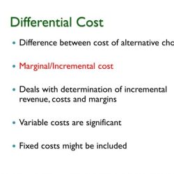 Differential costs are cma adapted