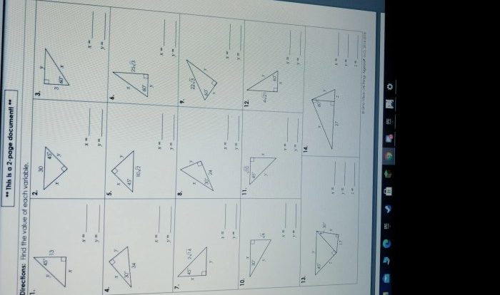 Unit 8 homework 2 special right triangles answer key