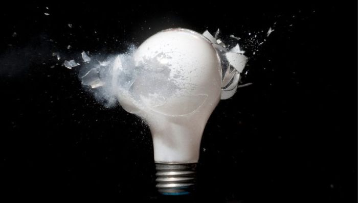 What does it mean when a light bulb exploded superstition